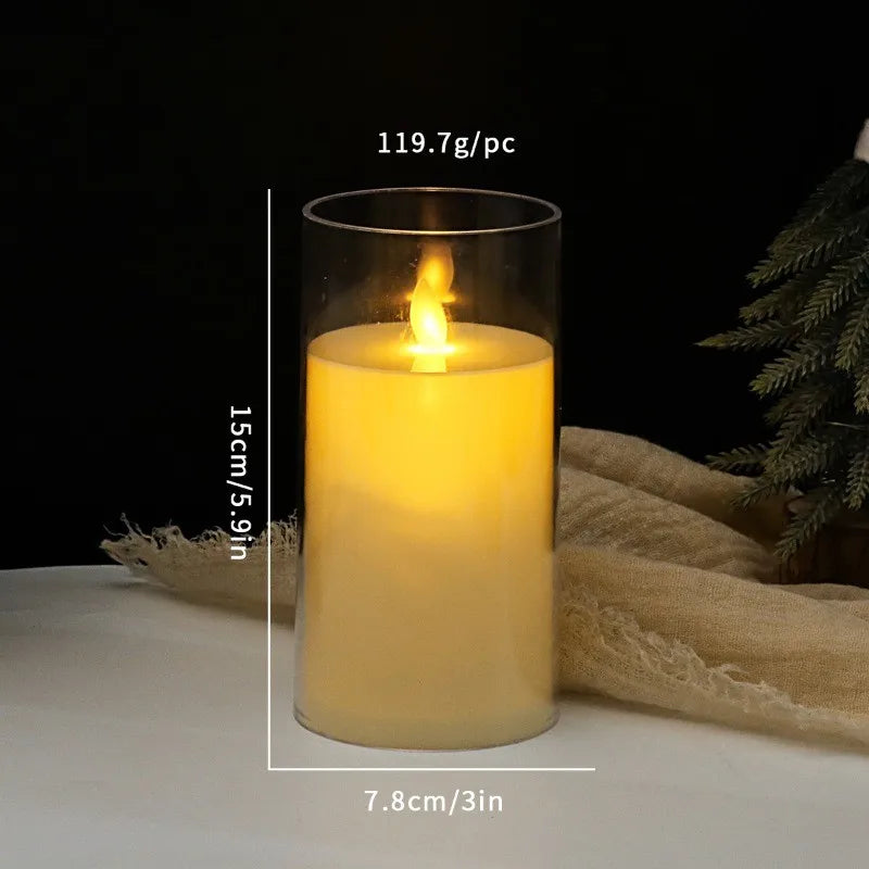 LED Candle Lights Indoor Atmosphere Desktop Ornaments Christmas Halloween Birthday Restaurant Room Decoration Lighting Fixtures