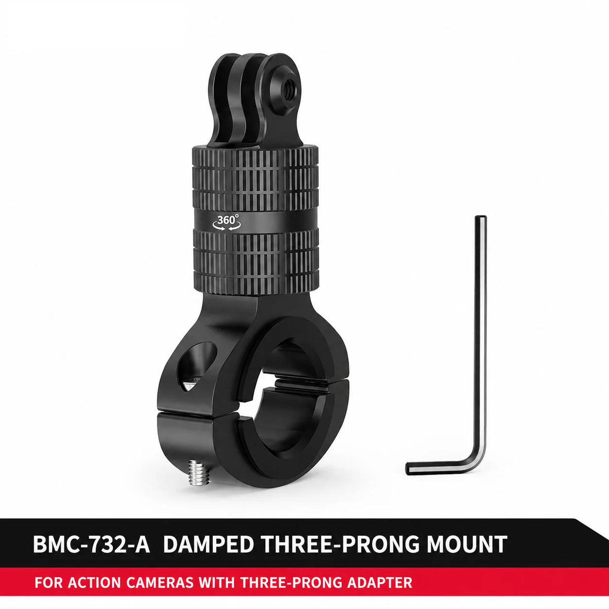 SOARSHOT Bicycle Motorcycle Handlebar Camera Mount 360° Swivel 22-32mm Clamp for DJI Osmo Insta360 Action Camera Quick Release