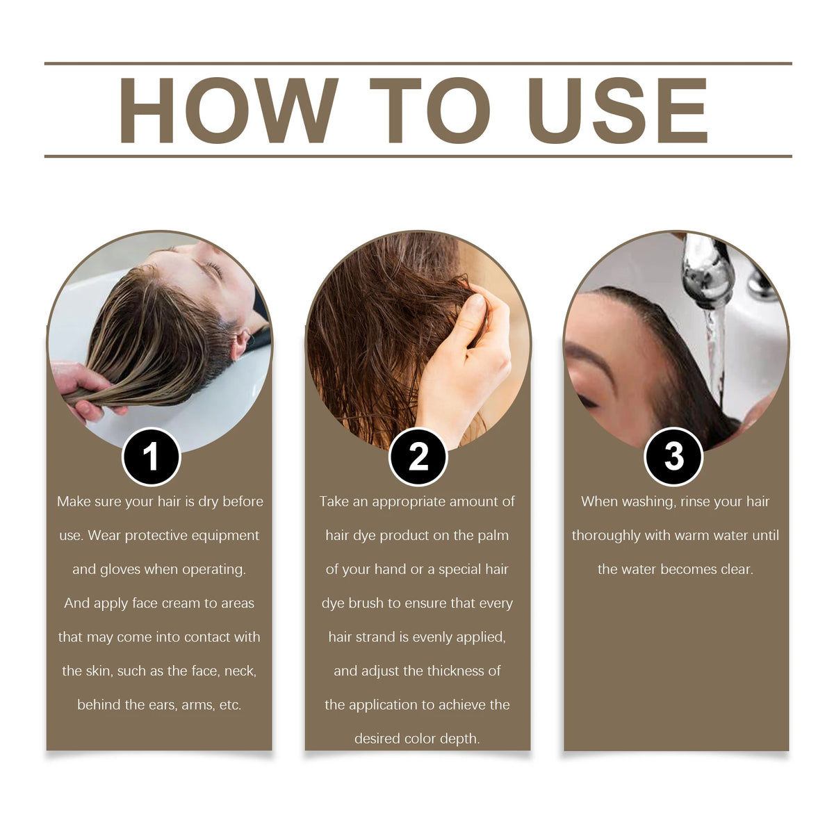 Hairdressing Shampoo Natural Hair Dye Easy to Color Clean Hair Strengthen Nourish Smoothing Non-irritating Fashion Dying Cream