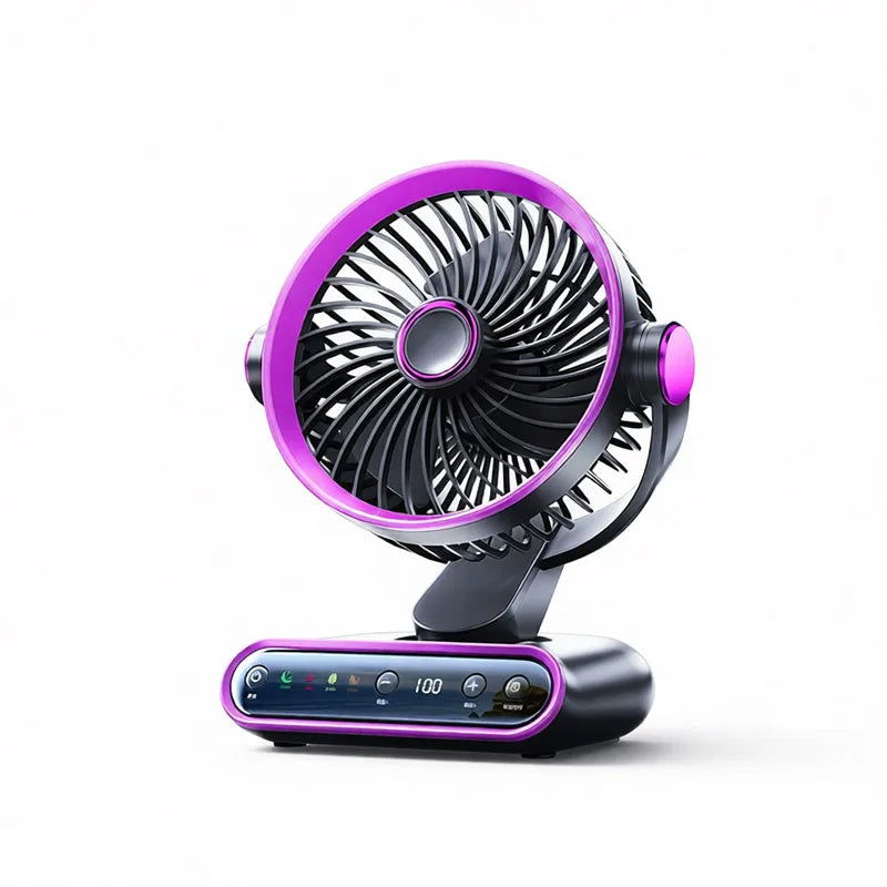 Air Circulation Fan Desktop Portable Rechargeable Fan AI Smart 100 Speed Stepless Quiet Brushless Motor Type-C Baby Sleep Wind