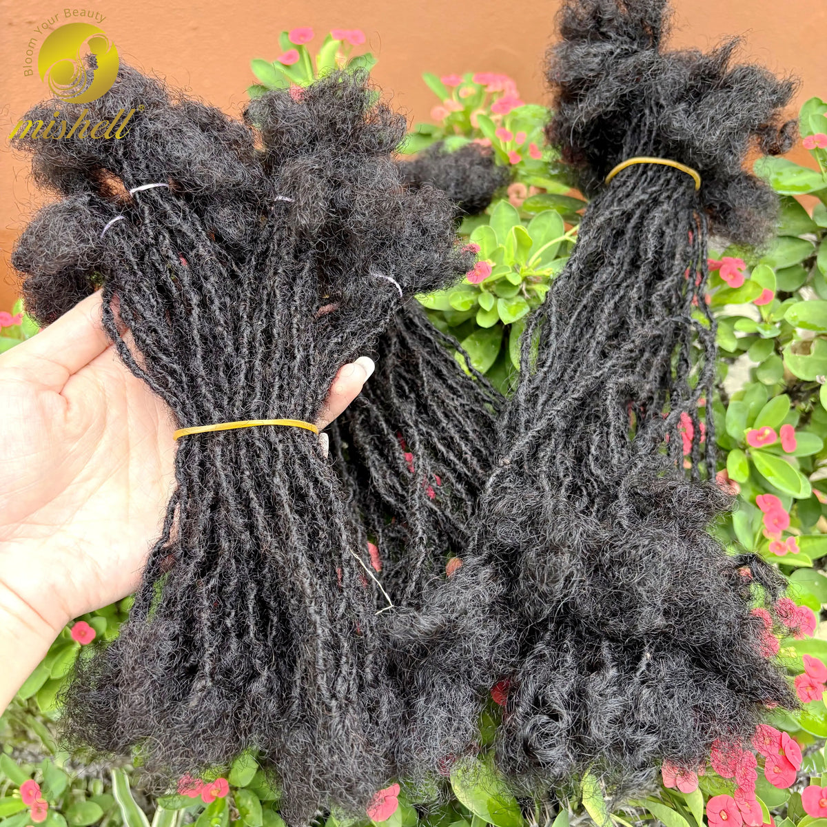 0.2cm Colored Handmade Inter Loc Extension Human Hair 10in Permanent Micro Sisterlocks Extensions Natural Looking Soft Dreadlock