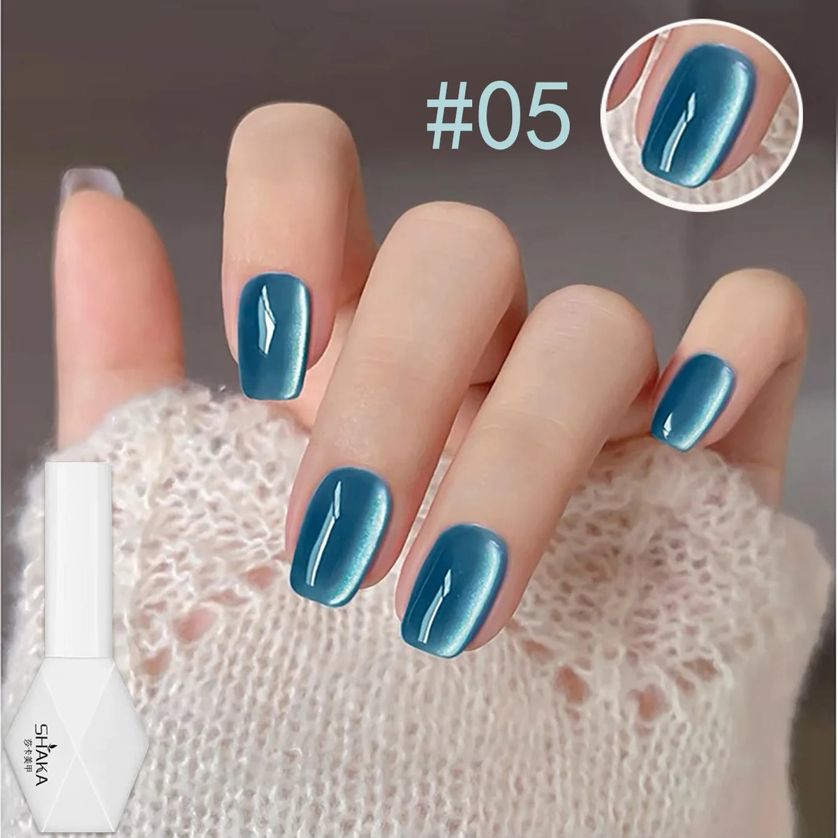1-12pcs WS Summer Nails White Pink Blue Black Glass Bead Magnetic Gel Nail Polish Semi Permanent UV Soak Off Nail Art Decoration