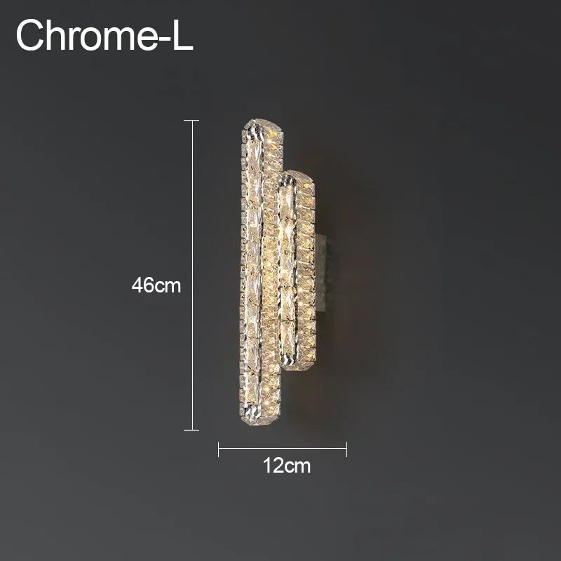 Luxury Modern LED Crystal Remote Control Wall Lamps for Living Room Bedroom Decoration Indoor Lights Fixtures Home Wall Decor