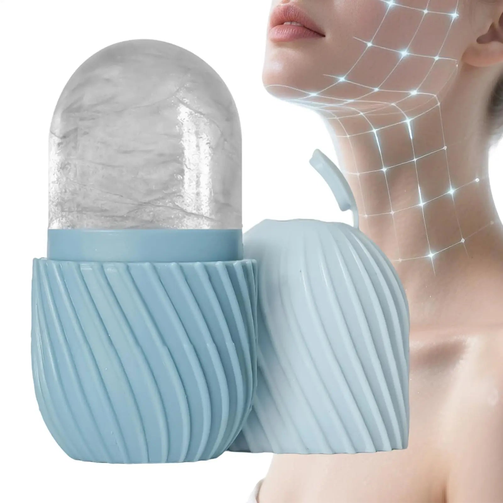Face Ice Roller mold Beauty facial ice tray Massage silicone ice tray Facial Massager Face Lifting Beauty Skin Care Tools