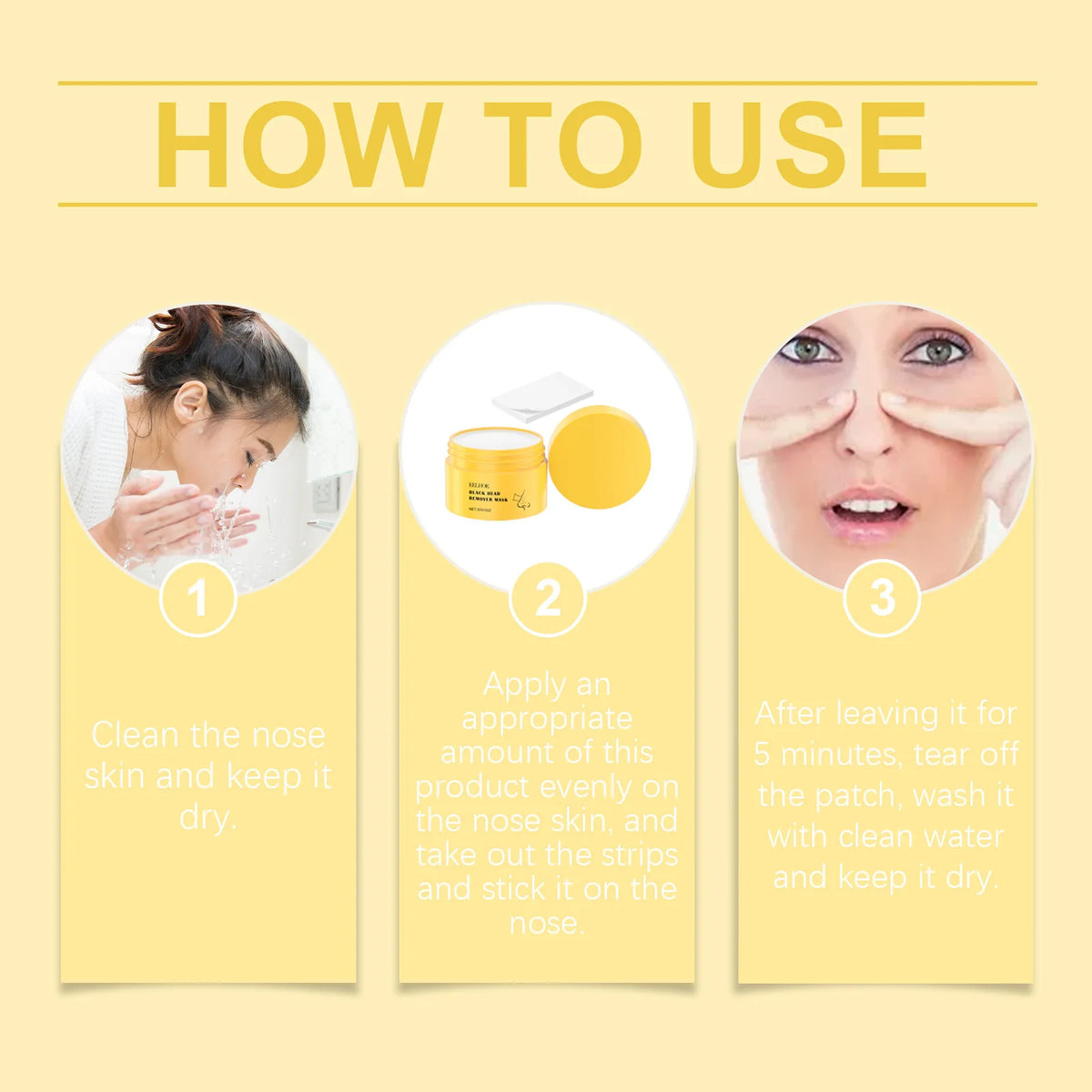 EELHOE Blackhead Remover Face Mask Peel-Off Nasal Strips Deep Cleansing Pore Shrinking Black Head Remover Nose Strip Skin Care