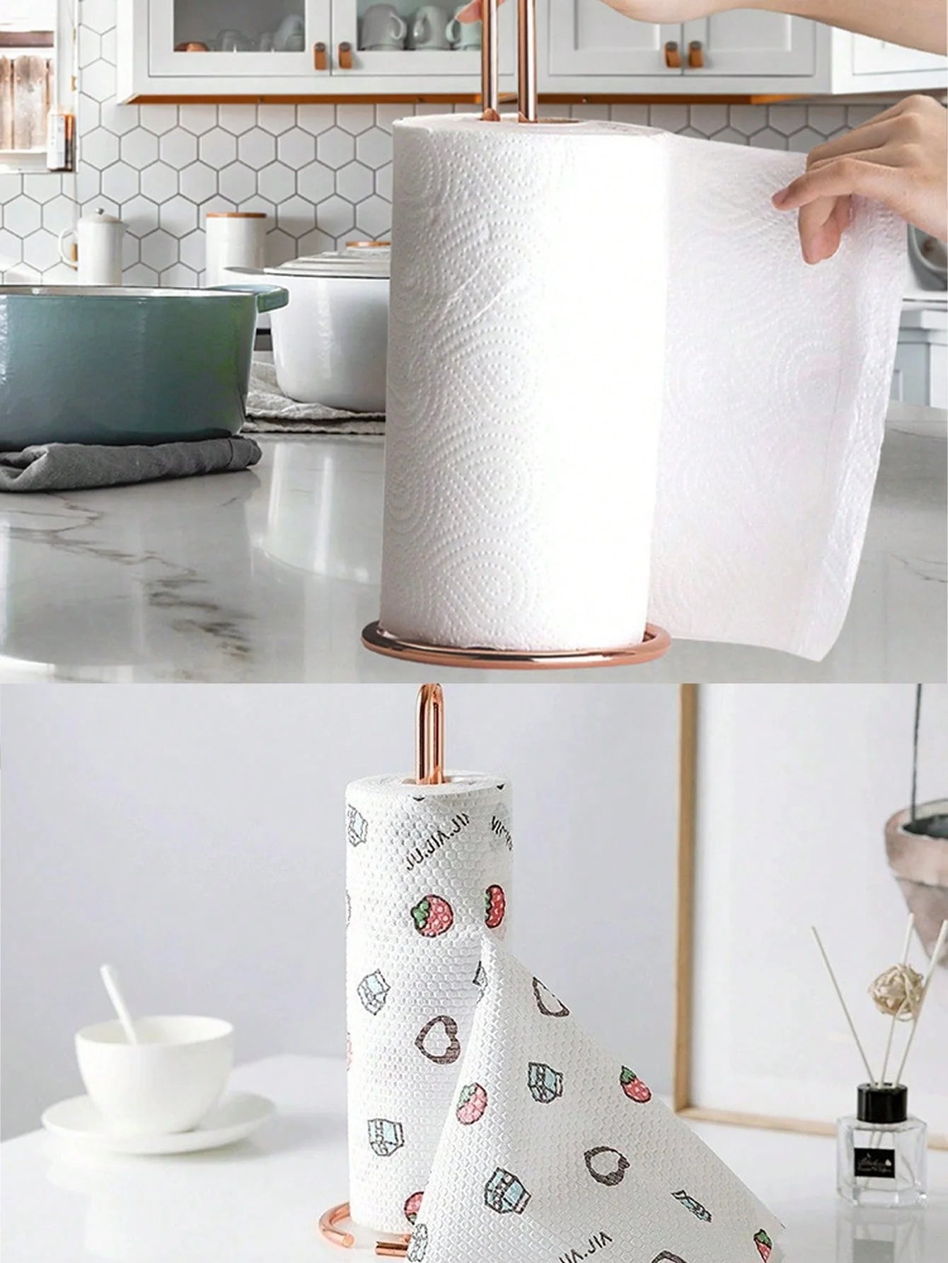 1pcs/3pcs Paper Towel Holder,Sturdy Paper Towel Stand Dispenser,for Kitchen Countertops Bars Dining Tables Fits Standard Jumbo