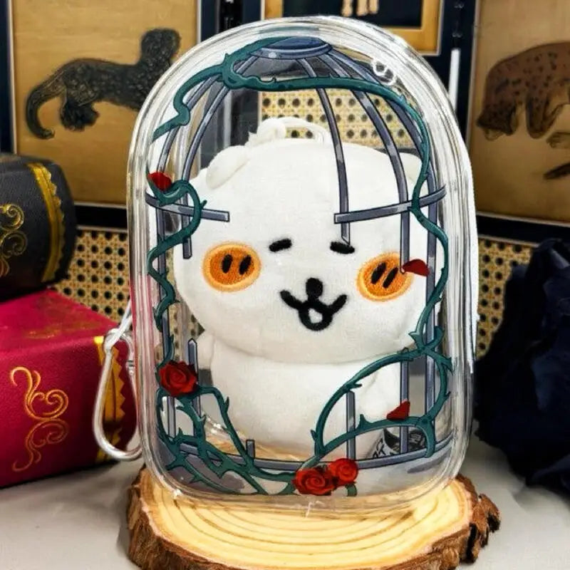 New Fun Creative Prison-themed Itabag Transparent Case For 13cm Doll Portable Clear Keychain Gift Box Collectibles Storage Pouch
