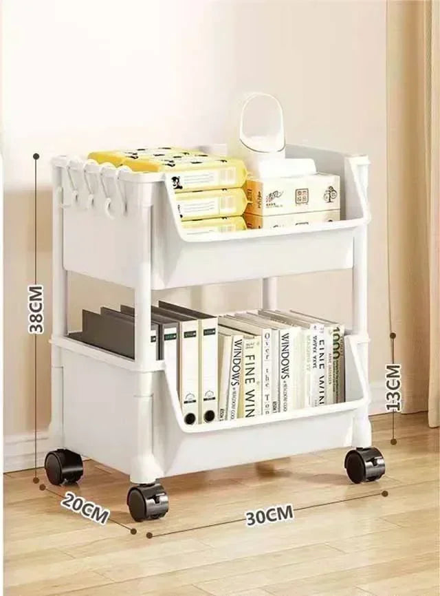 Trolley Bookshelf Kitchen Storage Rack Kitchen Corner Narrow Slit Storage Living Room Cabinet Bathroom Home Organizer Gifts