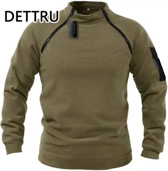 Brand High Quality Winter Mens  Sweatshirt Fleece Zipper Pullover Men's Solid Color Loose Lamb Thick Clothing Streetwear