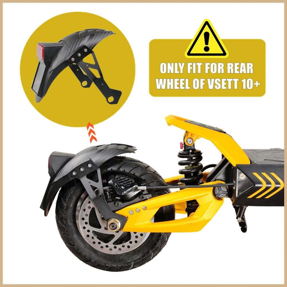 Original Upgraded Rear Mudguard for VSETT 10+ VSETT10 Plus Electric Scooter Fender Wheel Cover Tyre Wing Mud Guard Splash Board