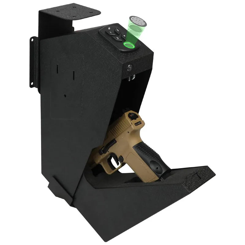 Home-use fingerprint password key pistol safe Cross-border small European and American wall-mounted side-hanging pistol safe box