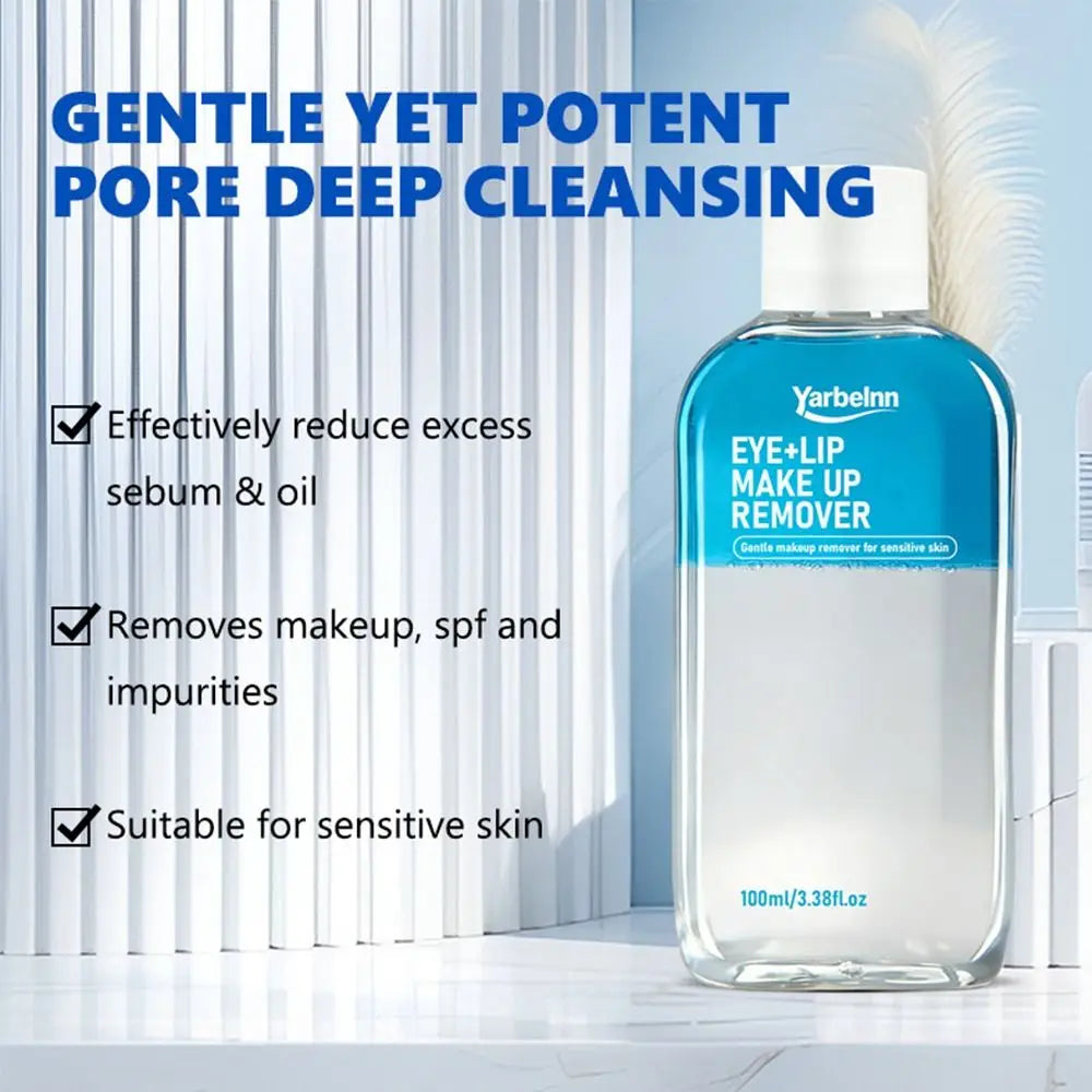 Non-Irritating Eye and Lip Makeup Remover Deeply Cleanses Soothing Skin Makeup Removal Oil Quickly Gently Cleansing Oil
