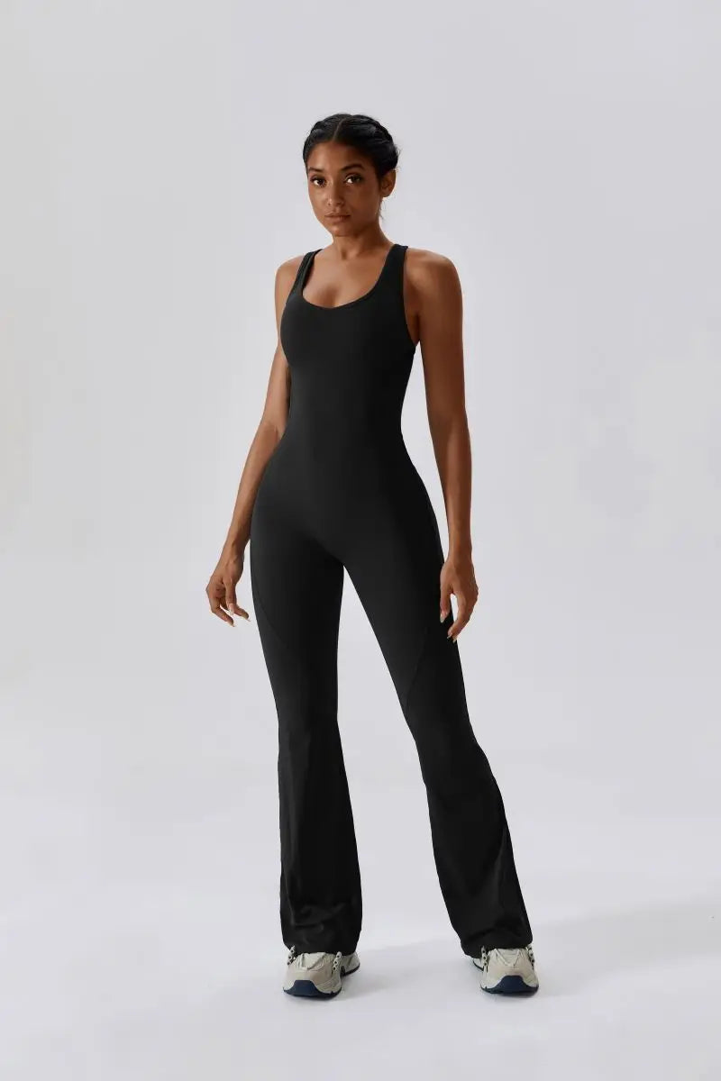 Summer Sport Yoga Jumpsuit Dance Traning Bell Bottoms One-Piece Clothes for Women  Sport Set Women Workout Clothes for Women