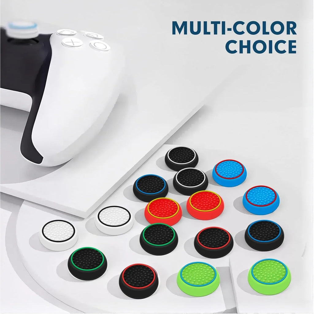 16Pcs Controller Thumb Grips Replace for ps4/ps5,Silicone Joystick Caps Anti-Slip Anti-Scratch Thumb Grips Caps Cover Analog Sti