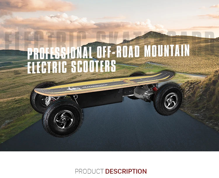 800W Electric Skateboard with Remote Control for Skateboard Enthusiasts