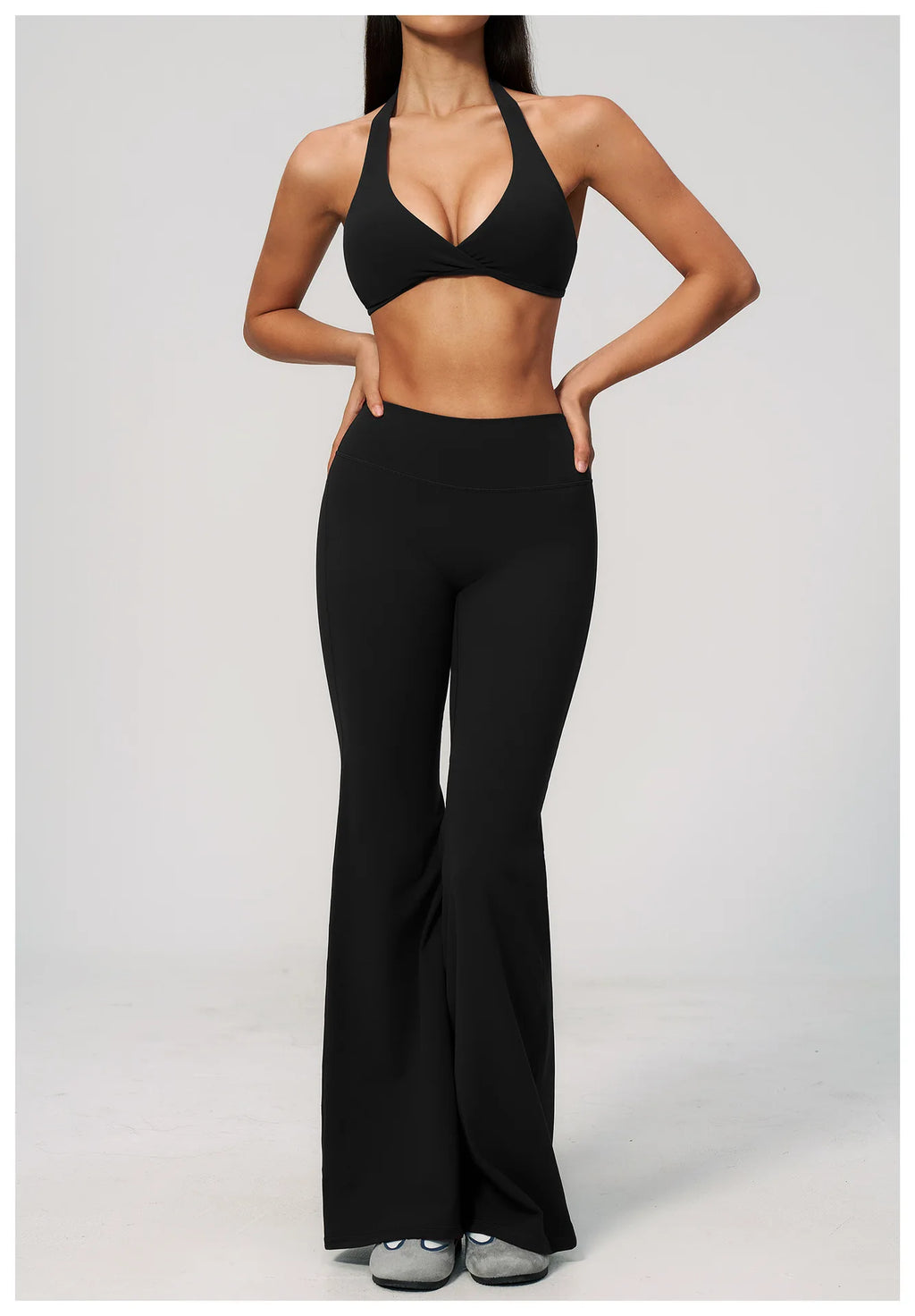 Women Tracksuits 2PCS Yoga Suit Gym Outfits Workout Clothing Deep V Workout Bra High Waist Butt Lift Pants Outdoors Sports Set