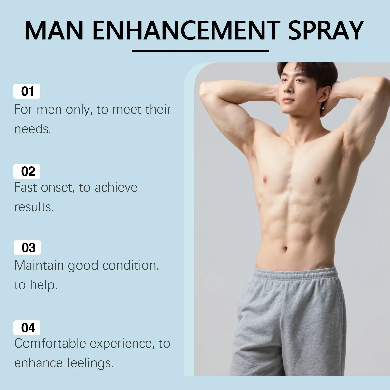Men Enhancement Spray Male Private Area Care Extending Endurance Anti Premature Ejaculation Long-Lasting Support Men Body Care