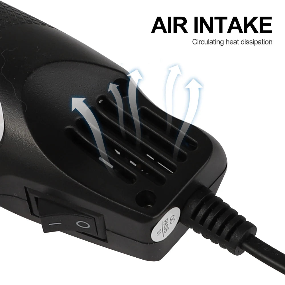 220/110V Hot Air Gun DIY Tool Heat Electric Power Tool Mini Soldering Temperature Crafts Blower with Supporting Seat Shrink