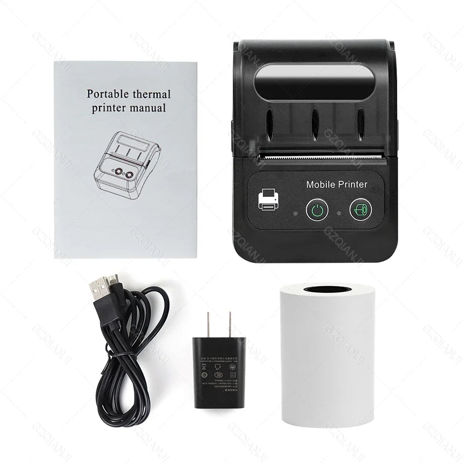 Mini Bluetooth Thermal Printer Wireless Protable 58mm Receipt Bill POS Printer Loyverse POS Free App on Android Small Business