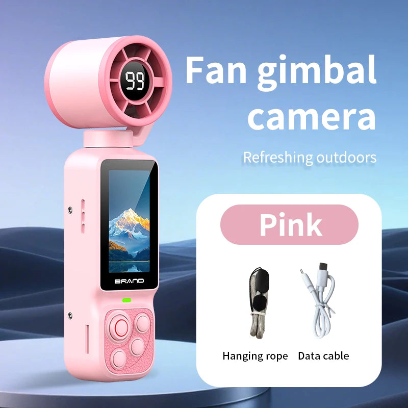 HD 2 in 1 Action Camera with 5 Speed High Speed Cooling Fan Video Recorder For Vlog YouTube Outdoor Shooting Handheld Action Cam