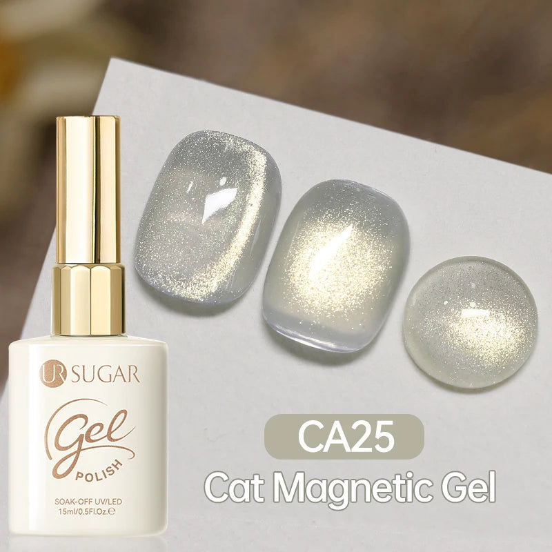 UR SUGAR 15ml Cat Magnetic Gel Jelly Glass Full Coverage Varnis Magnetic Gel Soak Off UV LED Gel Autumn Winter Xmas Manicure