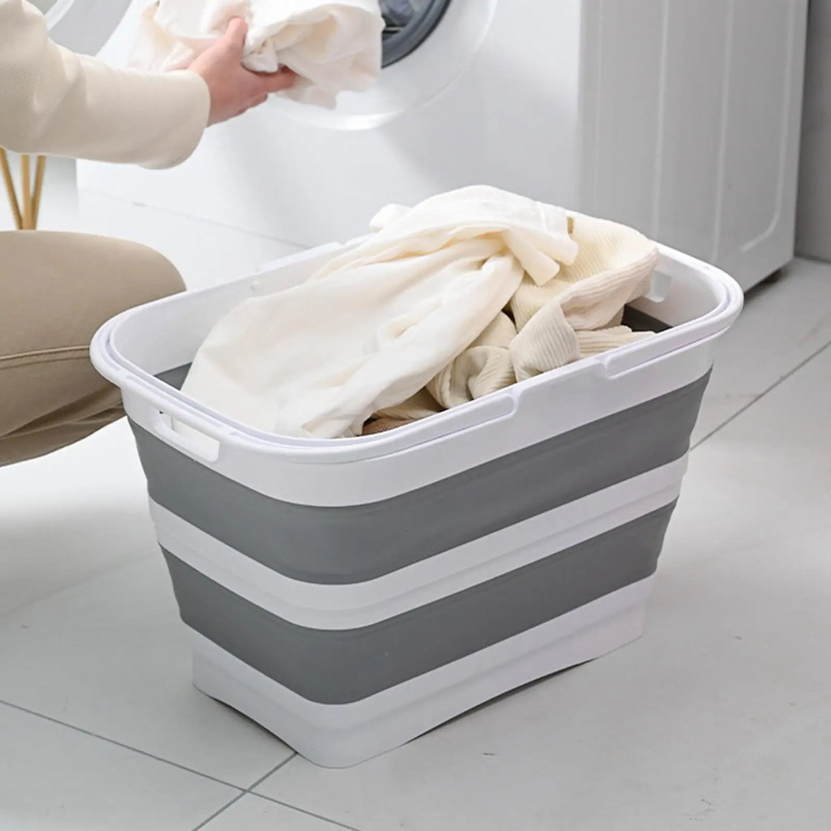 Dirty Clothes Basket 26L Large Foldable Elevated Organizer Clothes Basket Hampers For Bedroom For Home Bathroom Bedroom Kitchen