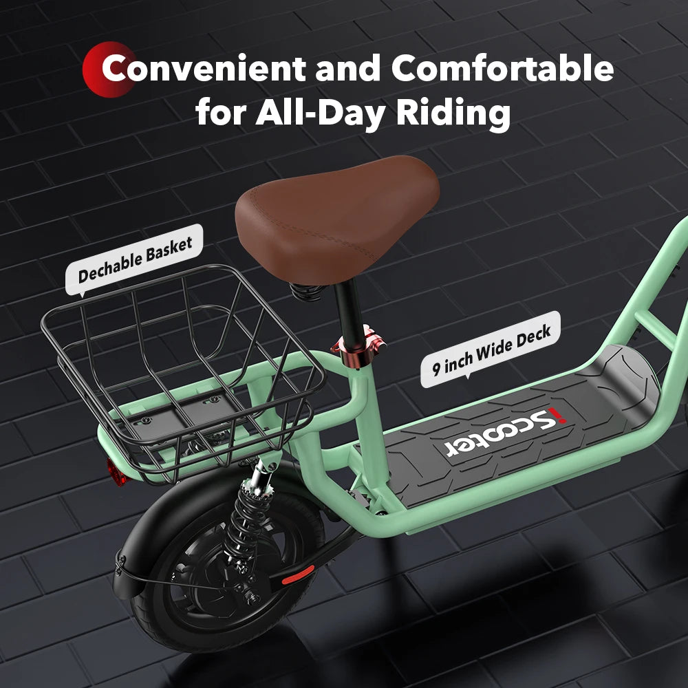 ISCOOTER I12 Adult Electric Scooter 500W Motor 36V7.5AH Battery Electric Scooter 12 Inch Urban Commuting Electric Scooter