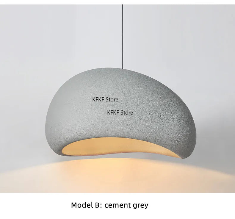 Nordic Wabi Sabi LED Pendant Light E27 Simple Chandelier Cord Suspend Lamp for Dining Room Restaurant Luminarias Fixtures
