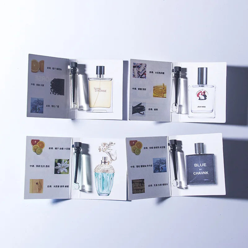 Brand 10PCS Random Style Pheromone 2ml Perfume Sample Women Perfume Atomizer Men Long Lasting Fragrance Pheromone Dating Gift