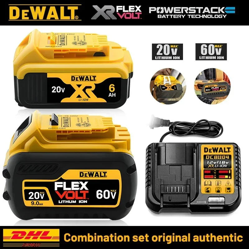 DeWALT 100% Original Battery 20V/60V 6Ah 9Ah MAX FlexVolt for DCB606 DCB205 DCB206 DCB209 DCB182 Power Tool with Battery