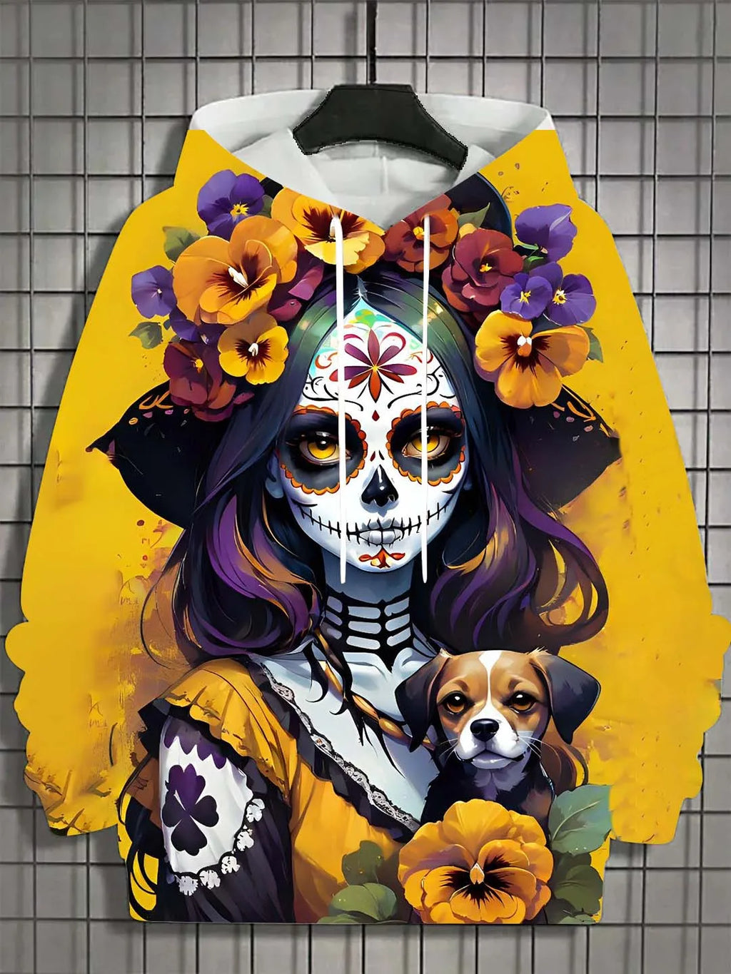Women's Hoodie for Girls Autumn Fashion Men's Long Sleeve Tops Casual Women Clothes Horror Undead Woman Pattern 3D Unisex Tops