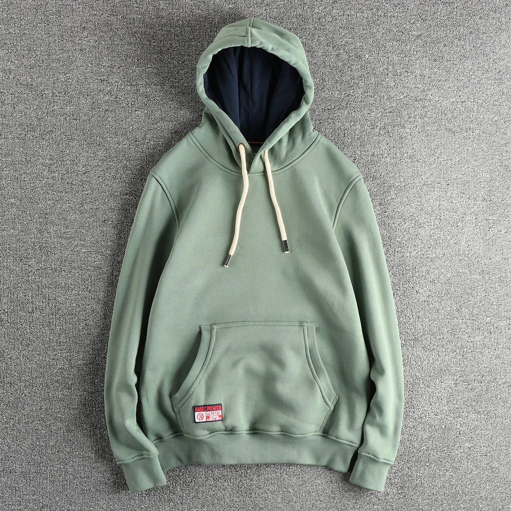 2024 Autumn And Winter New Basic Sweatshirts Men's Soild Color Hoodies High Quality Pullover Fashion Washed Casual Sportwear