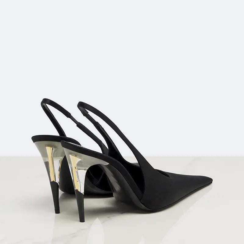 Ladies' Summer New High Heel Pointed Sandals Fashion Small Square Party Wedding Ladies' High Heel Sandals