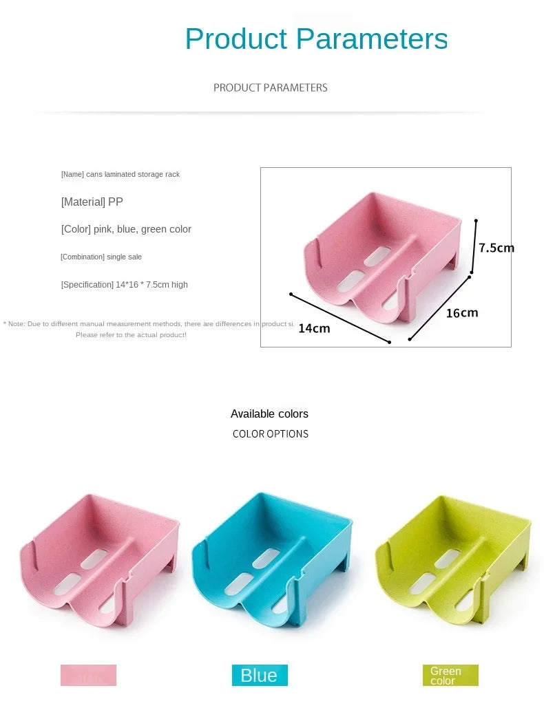 1/3PCS-Kitchen Organizer Refrigerator Rack Shelf Can Beer Wine Bottle Holder Rack Organizer Kitchen Storage Fridge Organizer