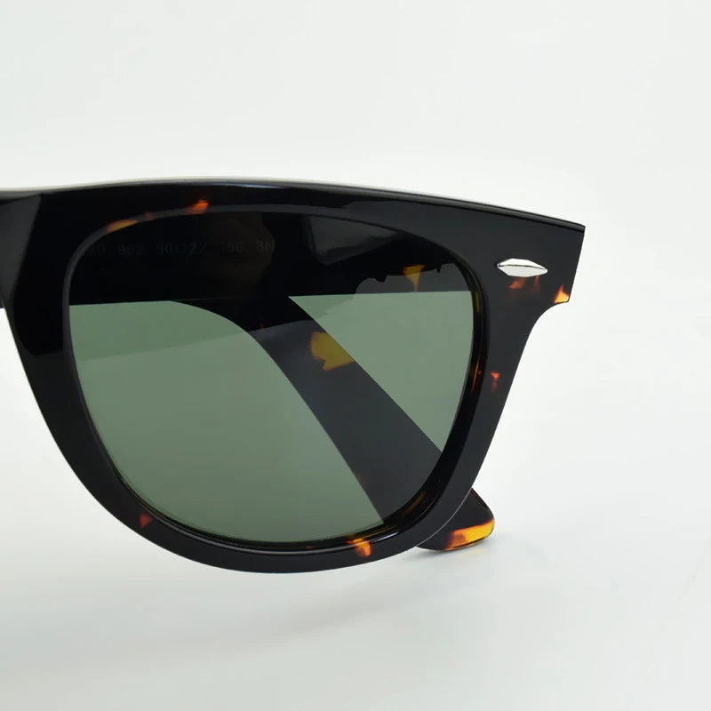 SUN glasses classics Glass lens Acetate sun glasses men Y-2140 Double rivet Design Goggles Elegant Female Square UV sunglass