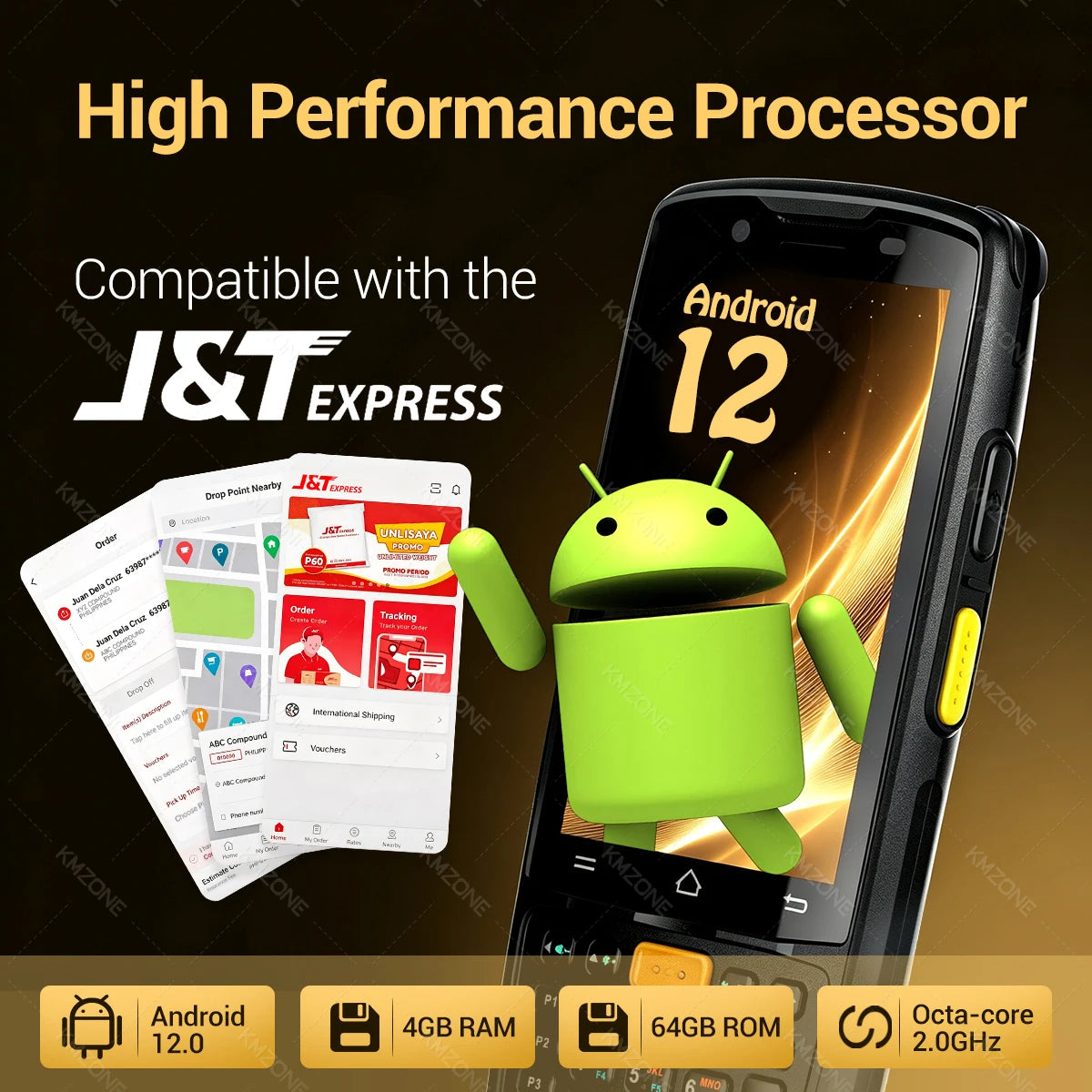 IData K3 Pro Android 12/14 with 1d 2D Barcode Handheld Terminal PDA Data Collector 4G For Flash kit, J&T, SPX, Ninja Express