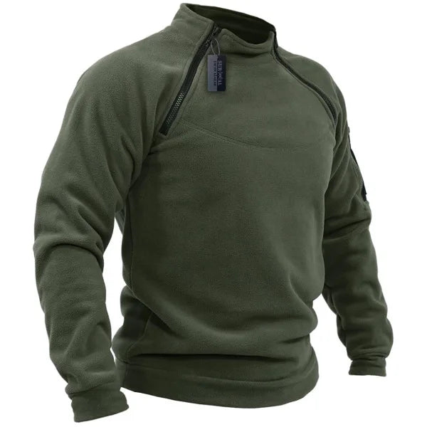 Brand High Quality Winter Mens  Sweatshirt Fleece Zipper Pullover Men's Solid Color Loose Lamb Thick Clothing Streetwear