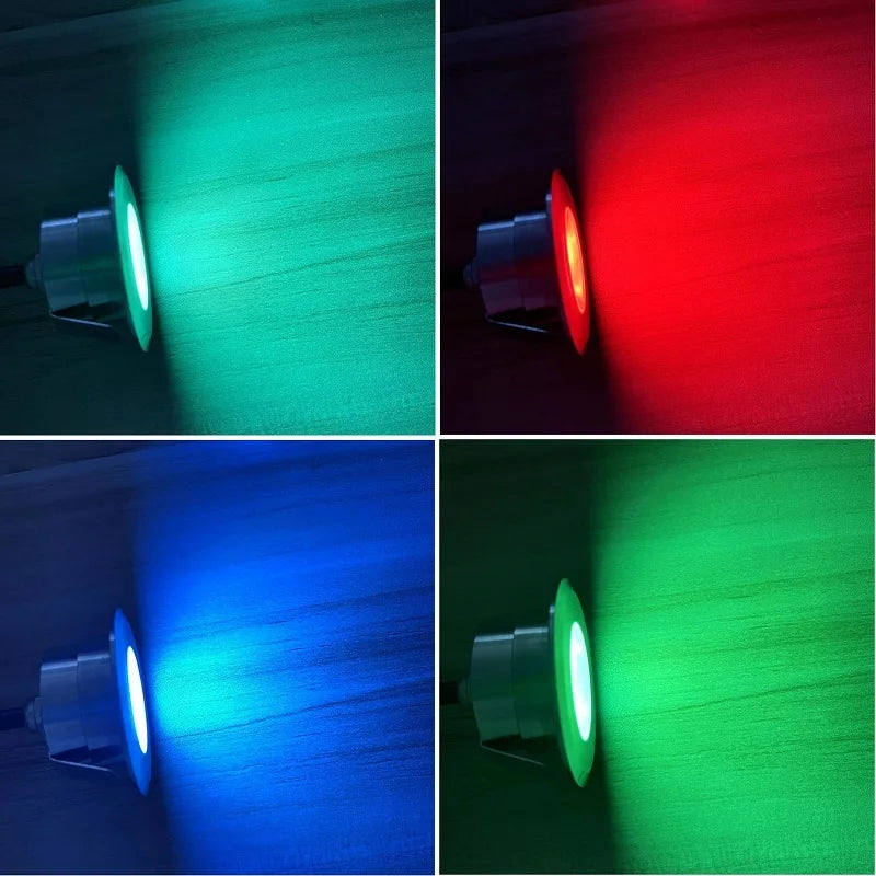 etrnLED Garden Floor Lamp Outdoor Terrace Lights Waterproof IP68 Recessed Mini Ground Spots 12V 24V RGB Landscape Lighting 2W