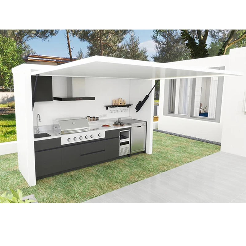 CUSTOMIZED Modular Outdoor Kitchen Villa Kitchen Cabinets For Guesthouse Outdoor Bbq Grill Island Outdoor Kitchen Bbq Island