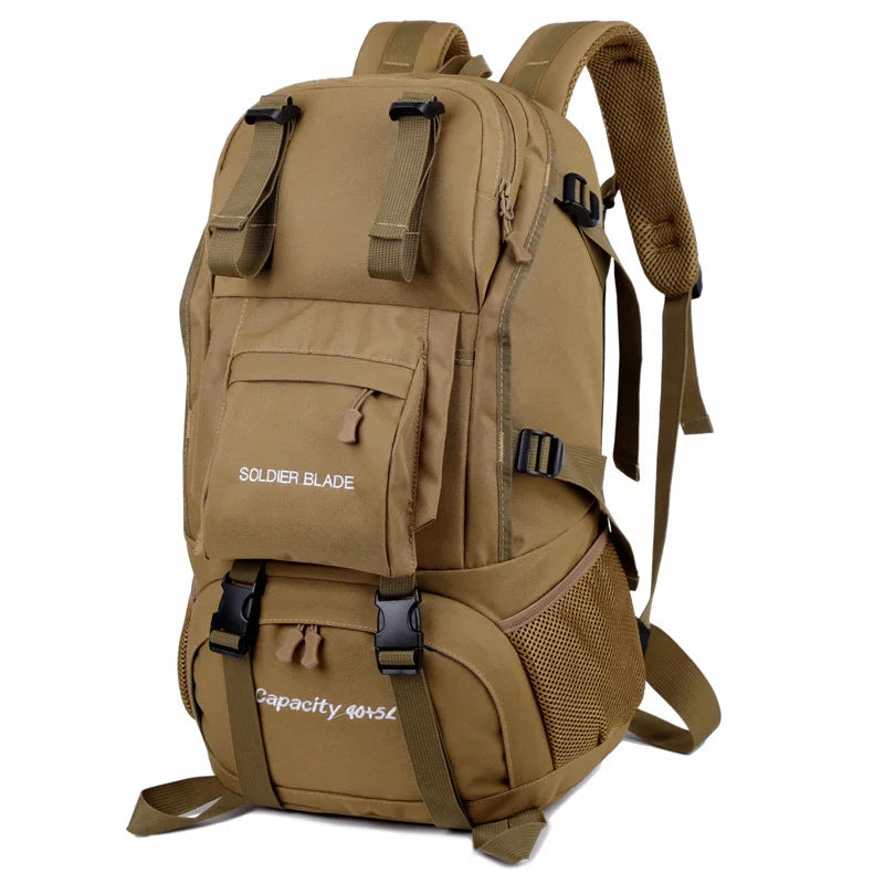 40L Travel Tactical Backpack Men Women Outdoor Travel Cycling Large Capacity Waterproof Lightweight Weight-Lifting Hiking Bag