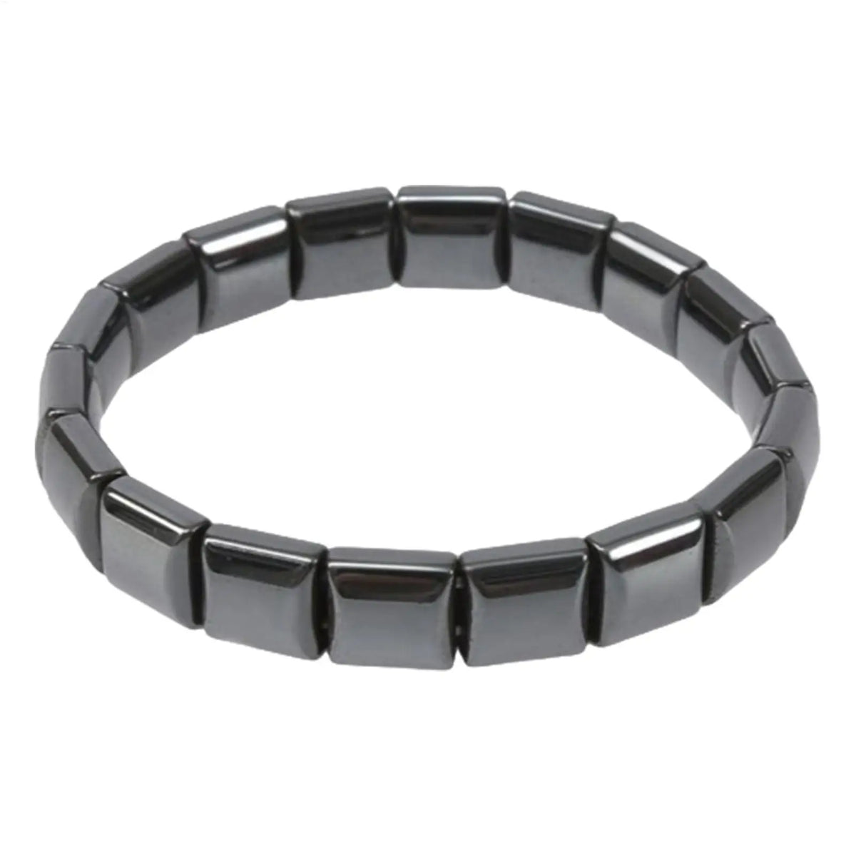 Hematite Bracelet for Men Black Adjustable Stylish Natural Stone Square Bracelet for Dad Husband Boyfriend Birthday Valentine