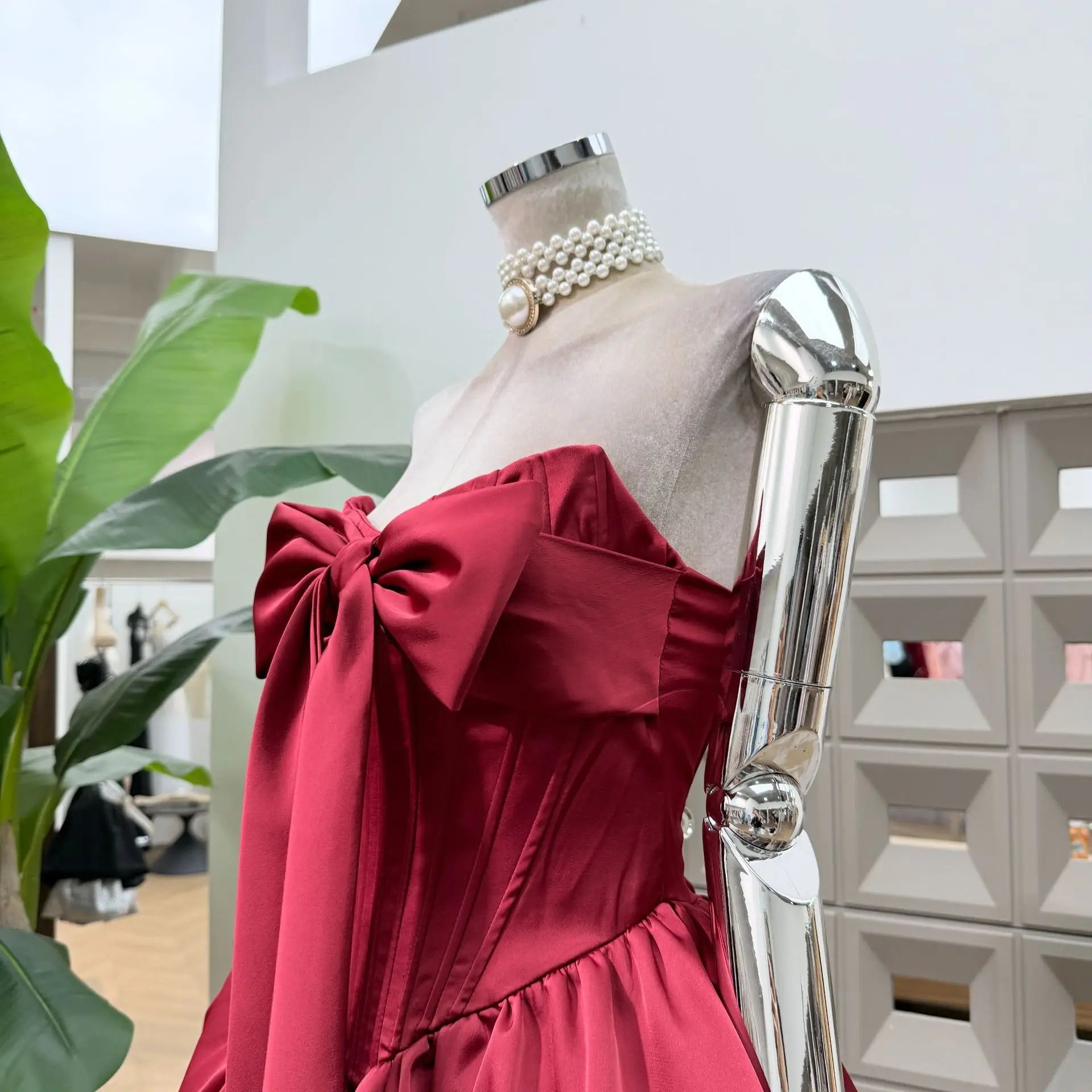 Women Sexy Strapless Bow Corset Mini Dress With Shorts Birthday Party Homecoming Prom Ball Elegant Ruffle A Line Evening Dresses