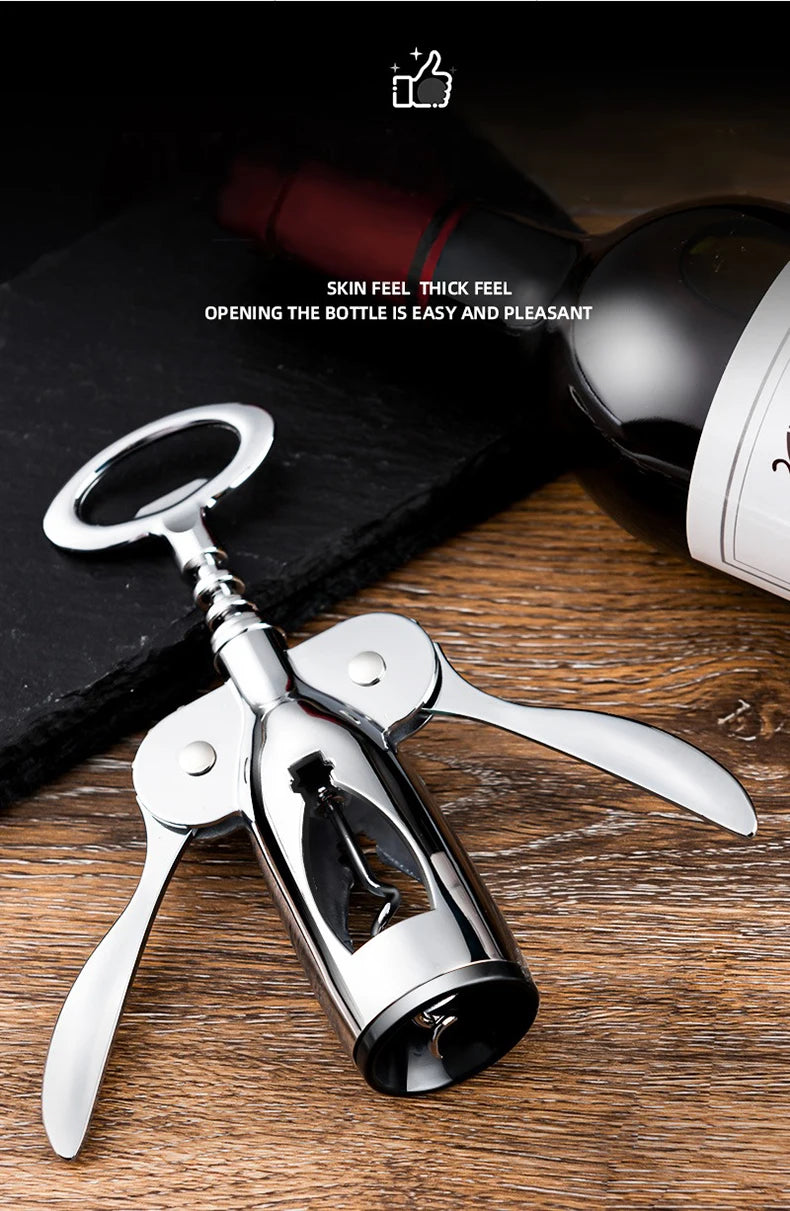 Hand Movement Bottle Opener Classic And Practical Stainless Steel Wine Opener Portable Wine Cork Remover Kitchen Gadgets