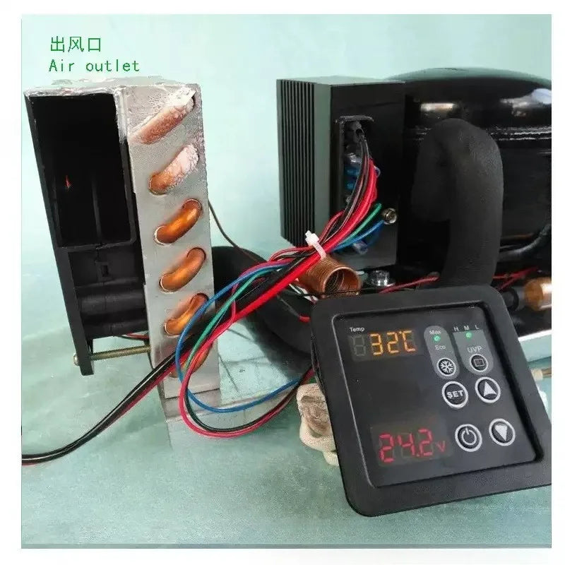 12V 24V Mini Integrated Cooling Air Conditioner Unit Micro Temperature Control Portable Refrigeration Compressor Assembly