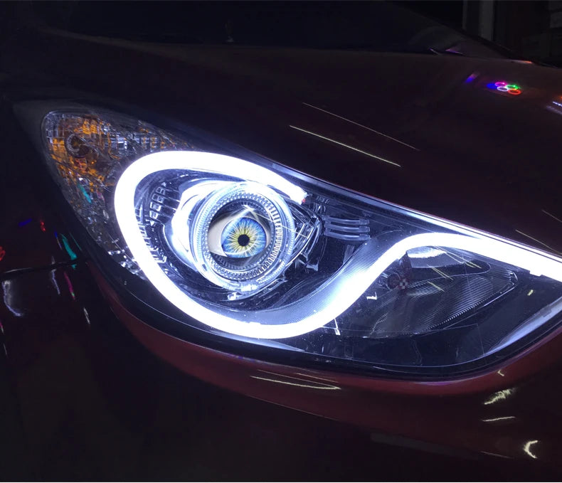 3-inch Devil's Eye Car Accessories Headlights Led Lenses Retrofit Kits Assembly LED Auto Dynamic Lights 12V With Remote Control