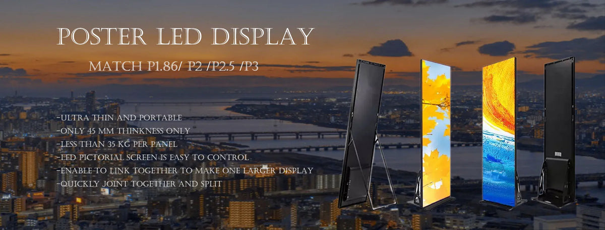 Foldable P1.53 640*1920mm COB Poster Screen LED display