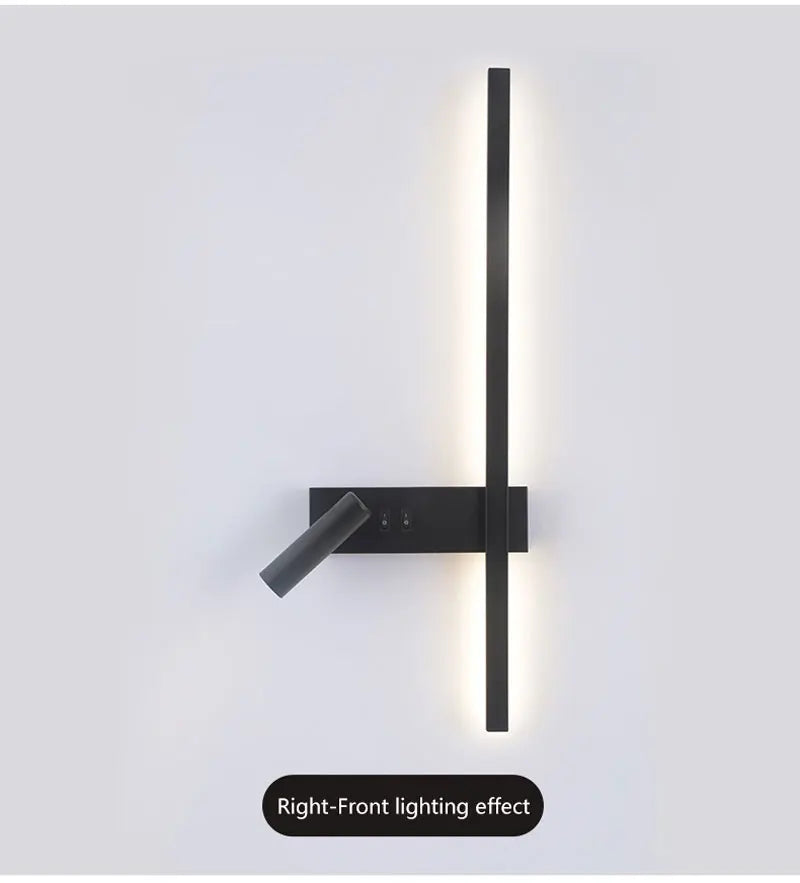 Modern LED Wall Lamps with Switch for Bedroom Indoor LED Wall Lights with 350° Rotatable Spotlight for Kitchen Dinning Room Home