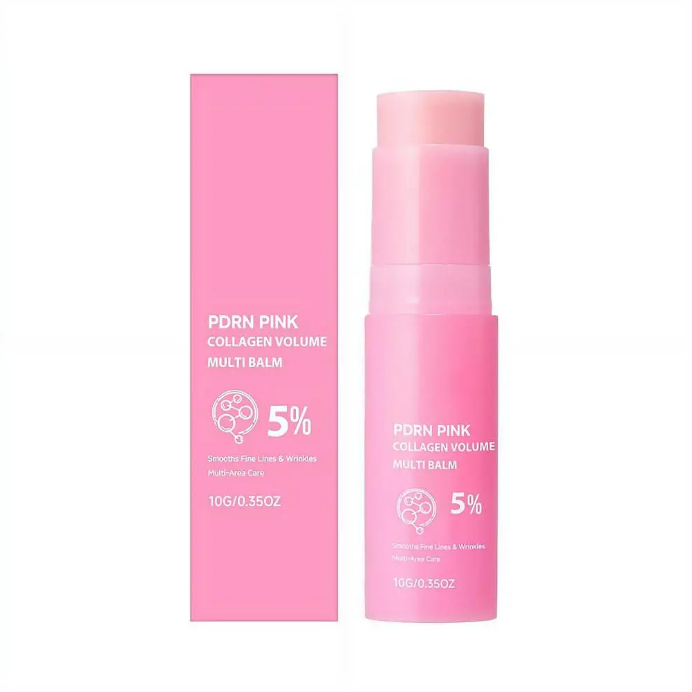 PDRN Pink Collagen Multi Balm, Fine Line Smoothing Skin Deep Hydrating & Plumping Moisturizer, Lightweight Serum