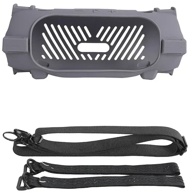 Newest Soft Silicone Case Cover Skin With Strap Carabiner for JBL Charge 6 Portable Waterproof Wireless Bluetooth Speaker