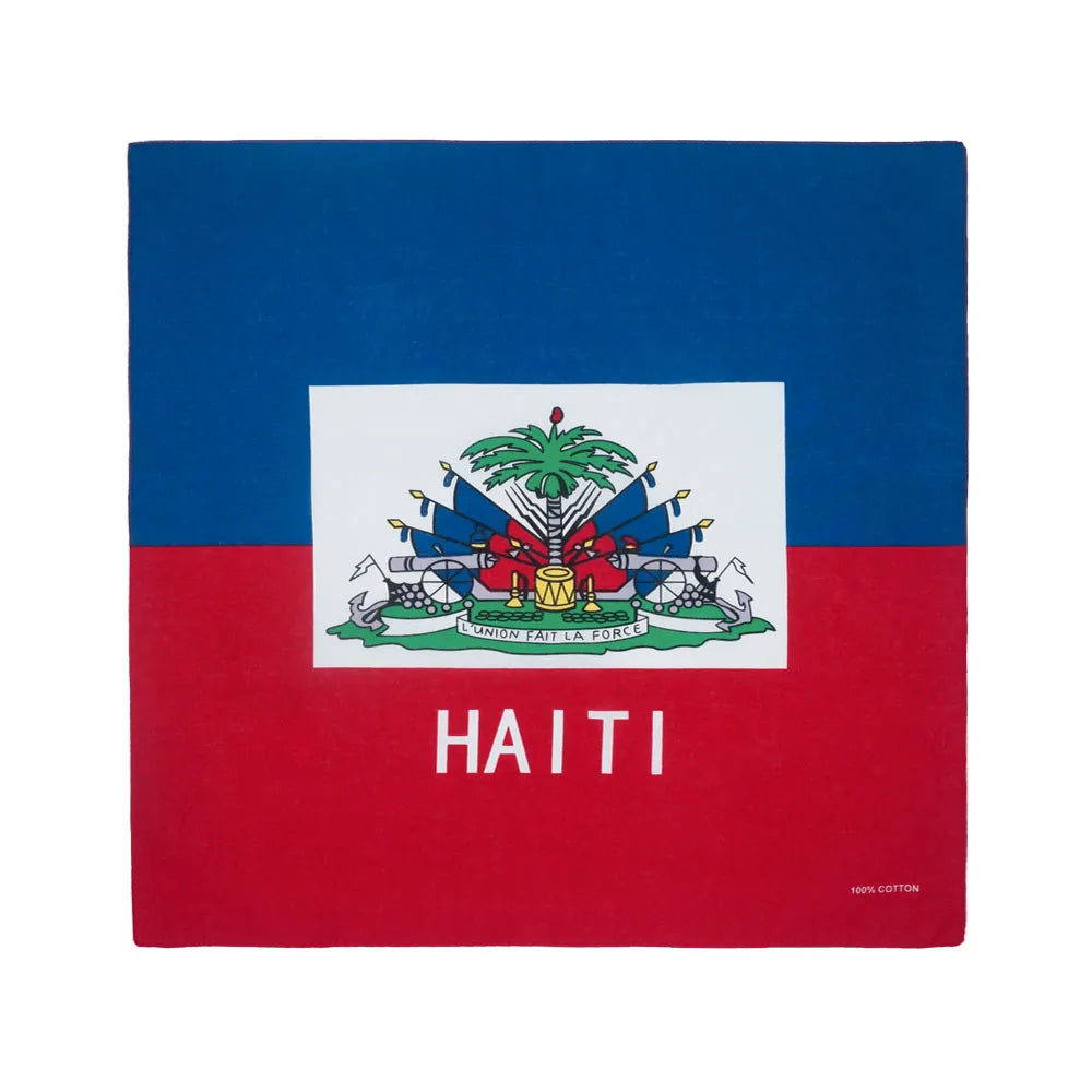 Caribbean National Flag Design Bandana 100% Cotton Running Headband Haiti/Jamaica/Guyana/Dominican Flag Scarf Hip Hop Head-wrap
